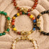 Pixiu Feng Shui Bracelet | GOLD Element | White Agate x 18k Gold